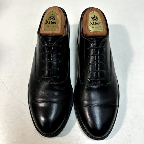 FULLY RESOLED Grant Stone x J. Crew Black Cap Toe Oxford Bench Made EUC 7 D main image 10